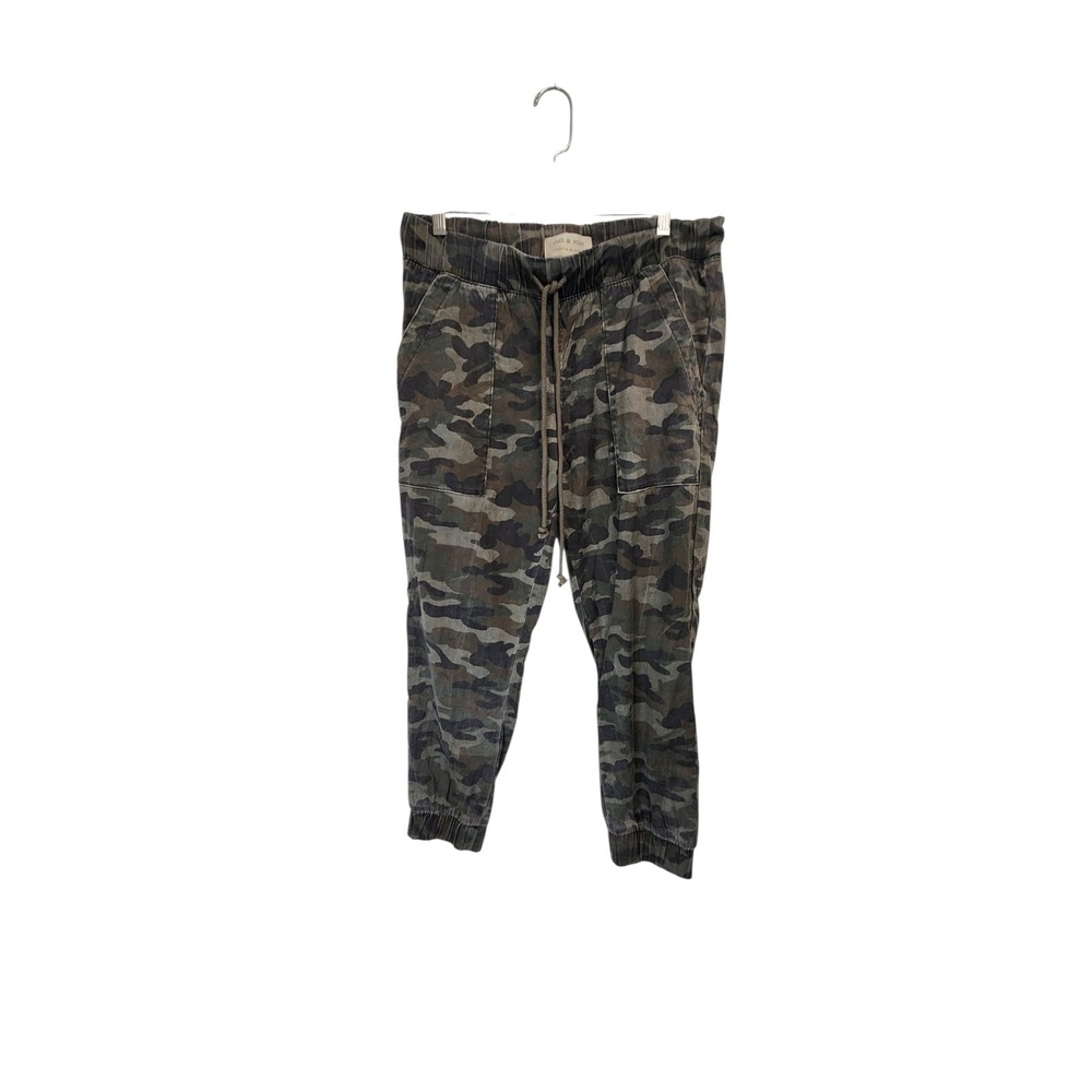 Cloth & Stone Joggers Womens Size M Green Camo Excellent